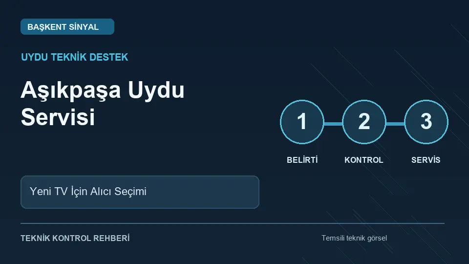 Aşıkpaşa Uydu Servisi: Yeni TV İçin Alıcı Seçimi için temsili teknik kontrol infografiği