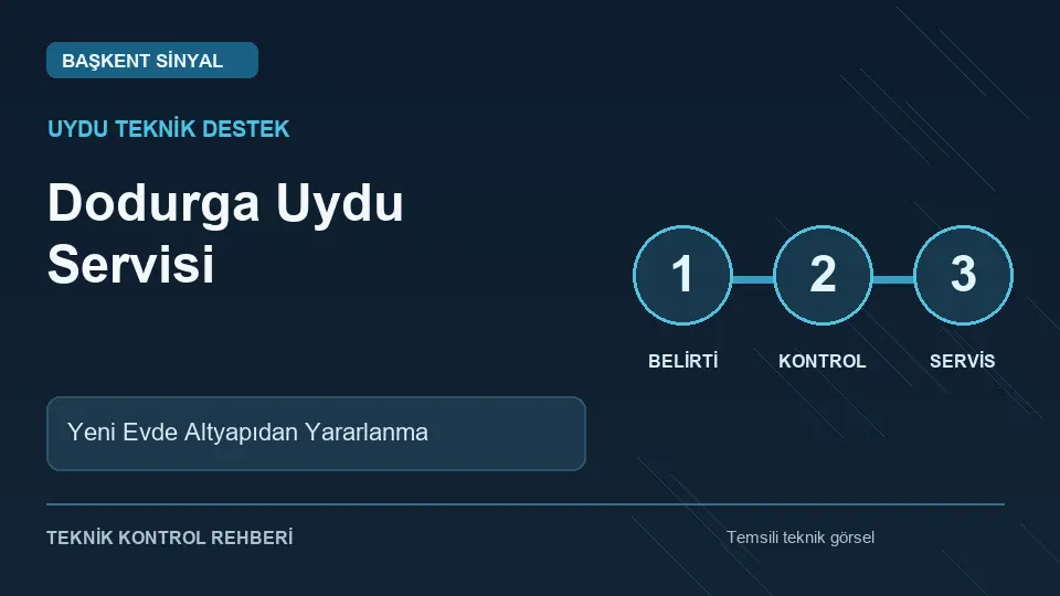 Dodurga Uydu Servisi: Yeni Evde Altyapıdan Yararlanma için temsili teknik kontrol infografiği