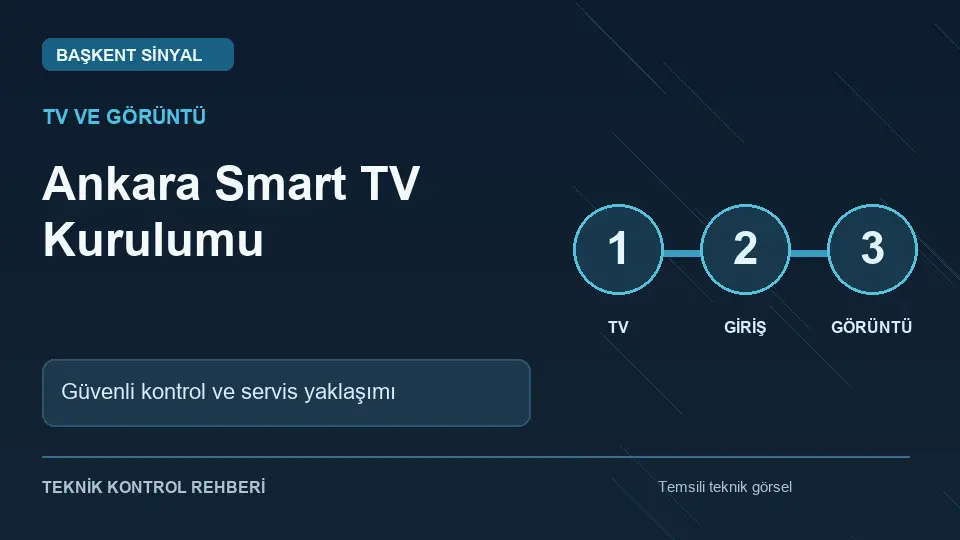 Ankara Smart TV Kurulumu için temsili teknik kontrol infografiği