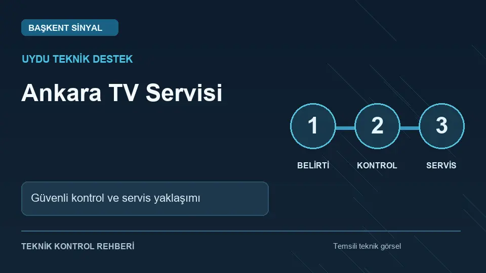 Ankara TV Servisi için temsili teknik kontrol infografiği